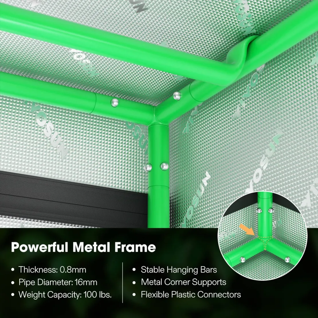 Vivosun 2-in-1 Grow Tent 2x3 D325, 1-2 Plants Use, with Multi-Chamber - Image 5
