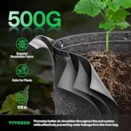 Vivosun 3 Gallon Grow Bags 5-Pack Black Thickened Nonwoven Fabric Pots with Handles, Multi-Purpose Rings - Image 6