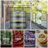 Vivosun 3-Layer Mesh Drying Rack Hanging Design with Green Zippers - Image 7