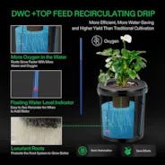 Vivosun 5 Gallon DWC Hydroponic System Kit (1 Bucket, Black) - Image 3