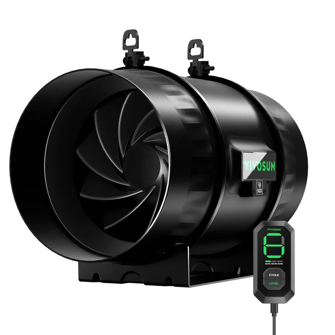Vivosun AeroZesh T8 Inline Fan 8" with E12 Speed Controller, PWM-Controlled EC Fan for Grow Tent Ventilation - Image 9