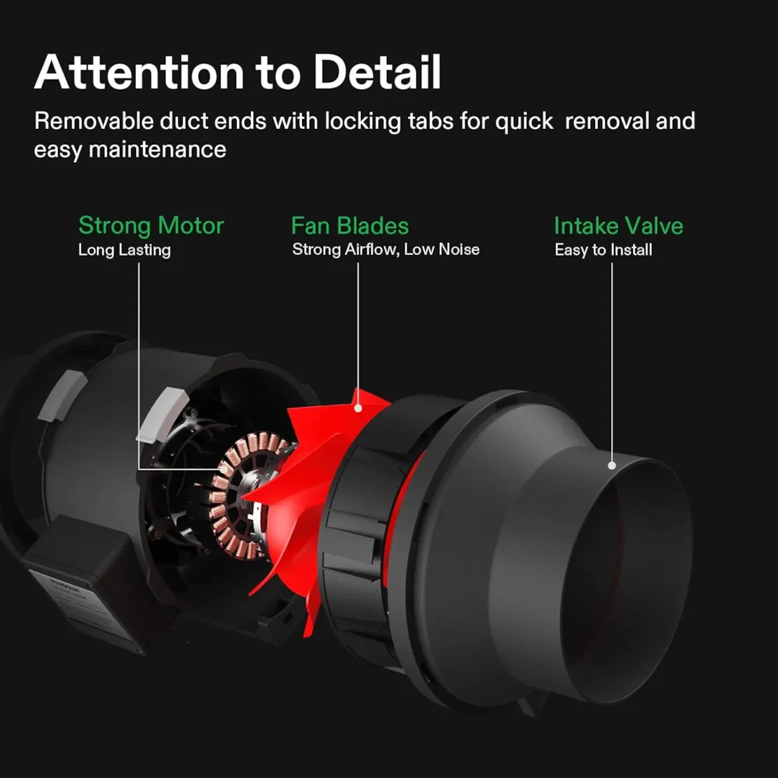 Vivosun Air Filtration Kit R6 6", Inline Fan R6 with Variable Speed Controller, Carbon Filter & Ducting Combo - Image 3