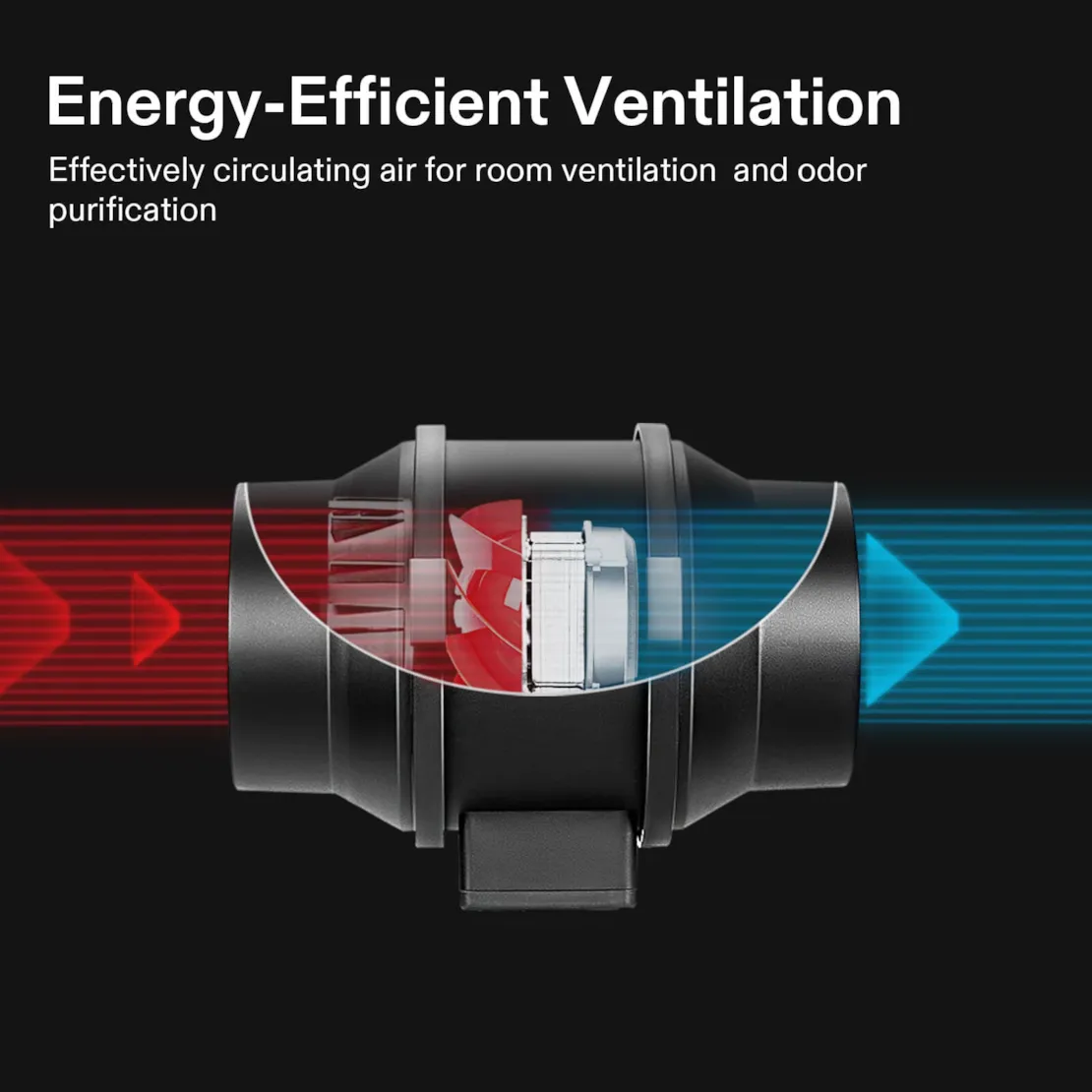 Vivosun Air Filtration Kit R6 6", Inline Fan R6 with Variable Speed Controller, Carbon Filter & Ducting Combo - Image 6
