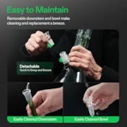 Vivosun Classic Beaker Bong – Sleek Glass Water Pipe with Dual Filtration & Ice Catcher - Image 6