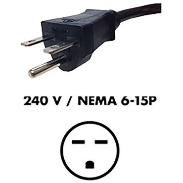 Fluence AC Extension Cord 15ft – NEMA 6-15P Plug to M19 Threaded Connector