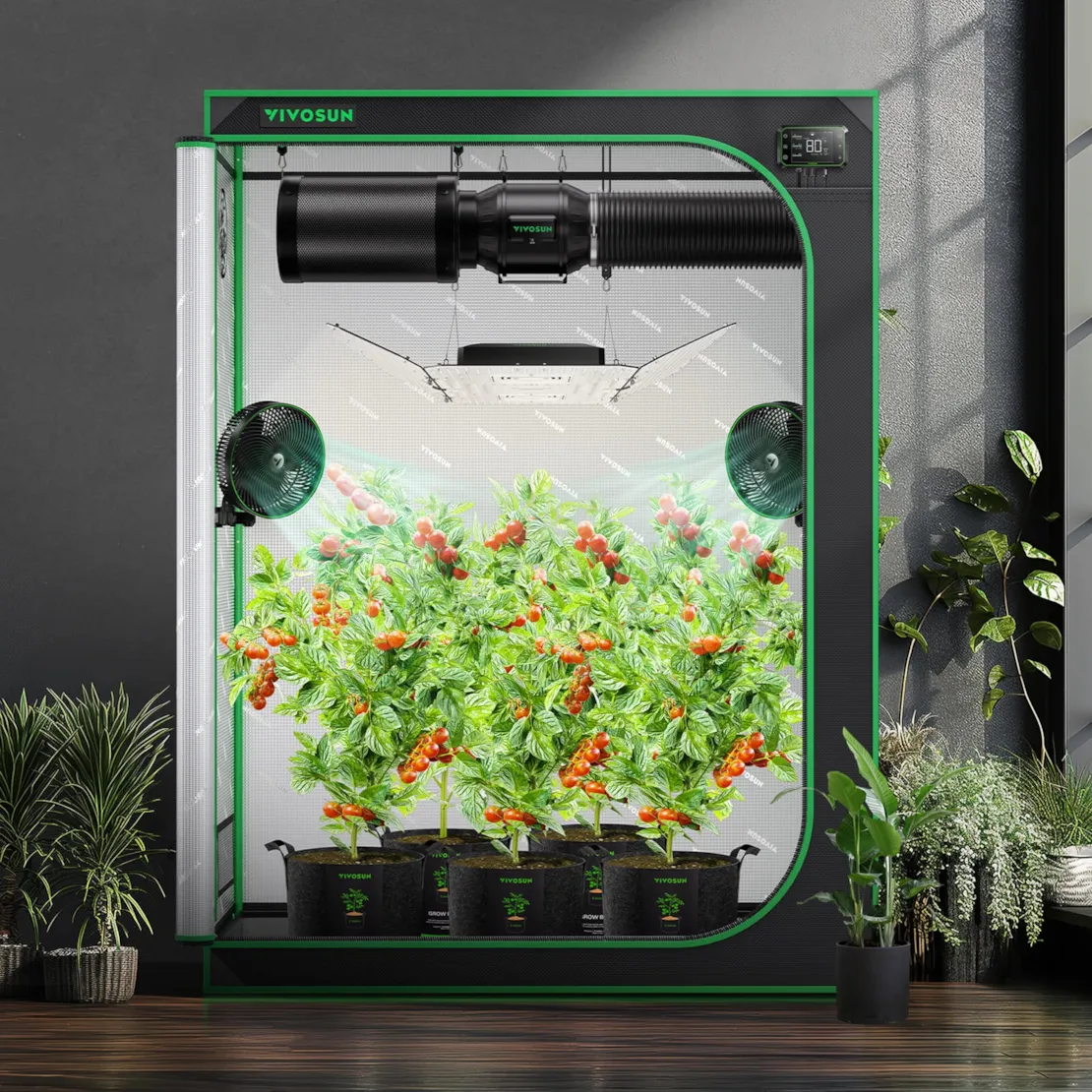 Vivosun Grow Tent 2x5 S538, 4-6 Plants Use, 600D Light-proof Oxford - Image 7