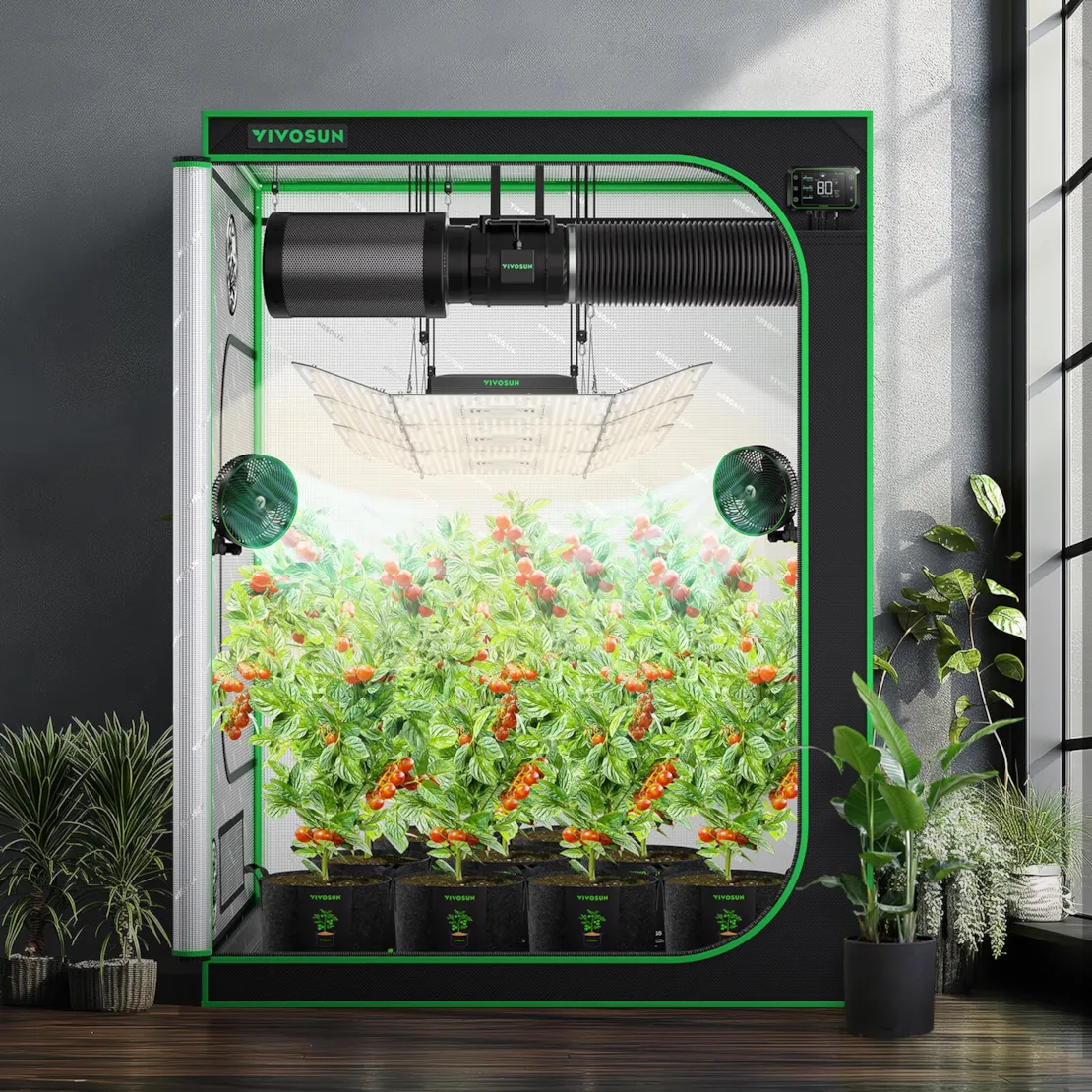Vivosun Grow Tent 5x5 S558, 6-10 Plants Use, 600D Light-proof Oxford - Image 7