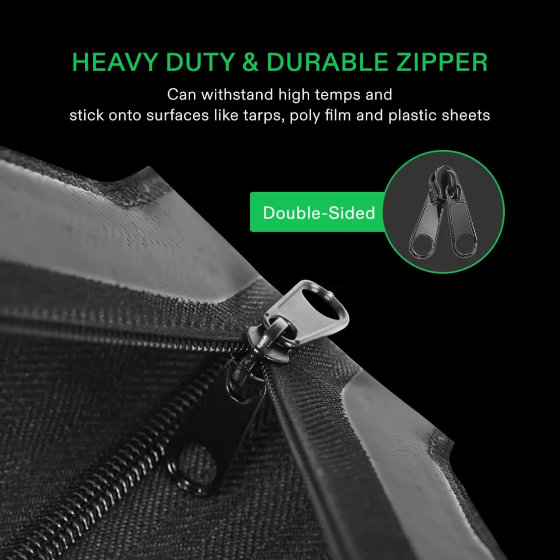 Vivosun Heavy Duty Zipper for Tarp 7ft x 3inch 2-Pack - Image 6