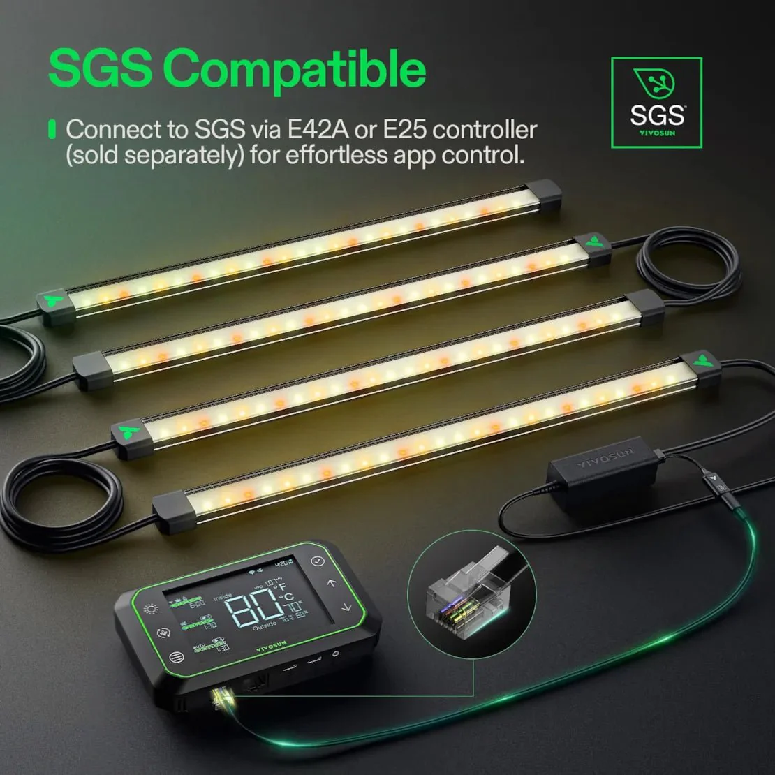 Vivosun LumaRay Side Lights (4-Bar), Full Spectrum LED Bar Lights, SGS Compatible - Image 6