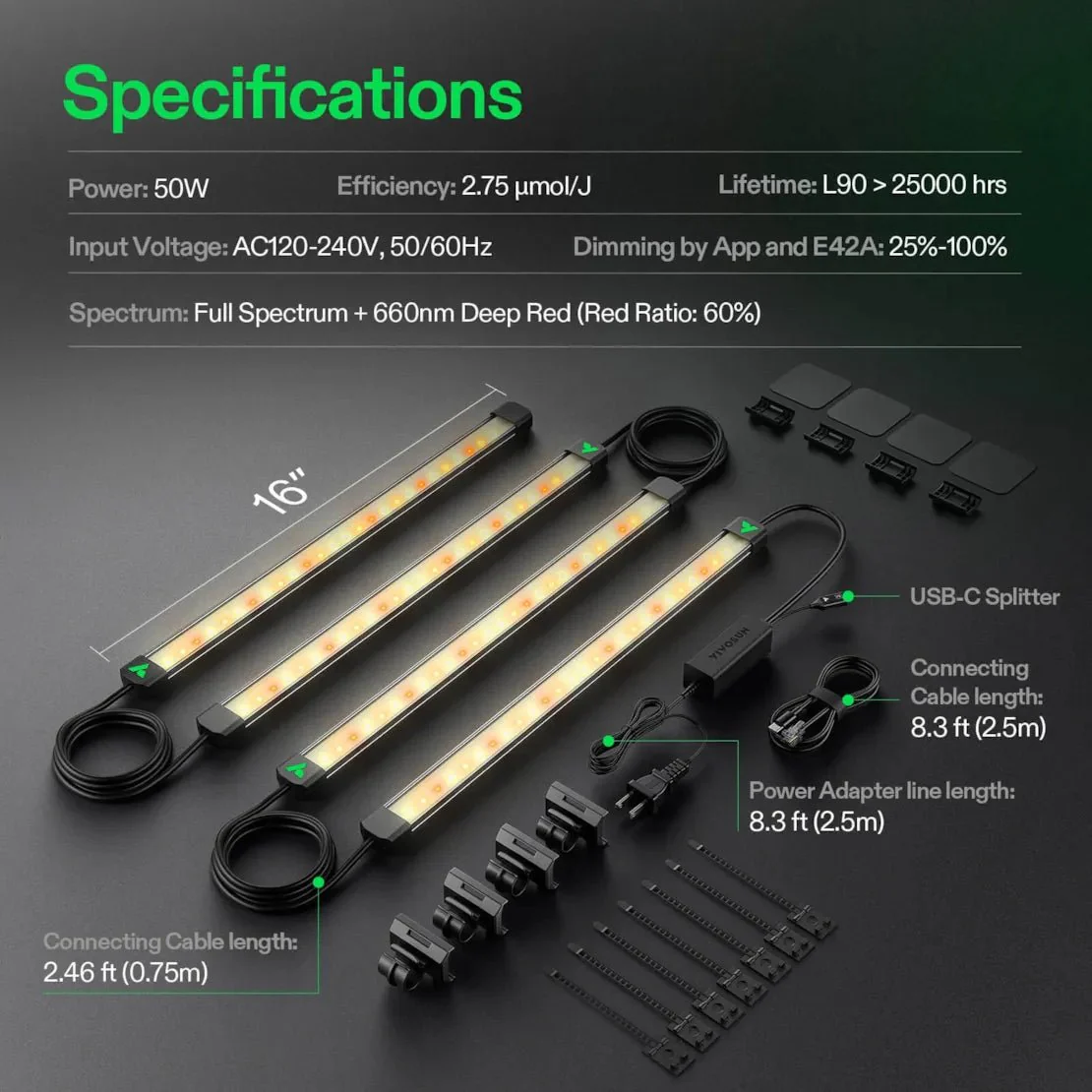 Vivosun LumaRay Side Lights (4-Bar), Full Spectrum LED Bar Lights, SGS Compatible - Image 7