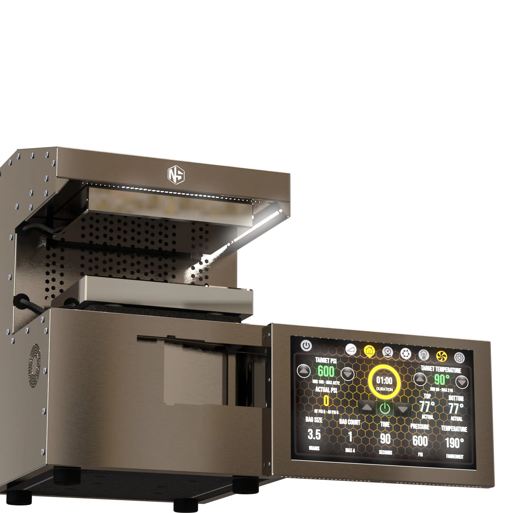 NugSmasher IQ Pro 20 Ton Electric Rosin Press Starter Pack - Image 2