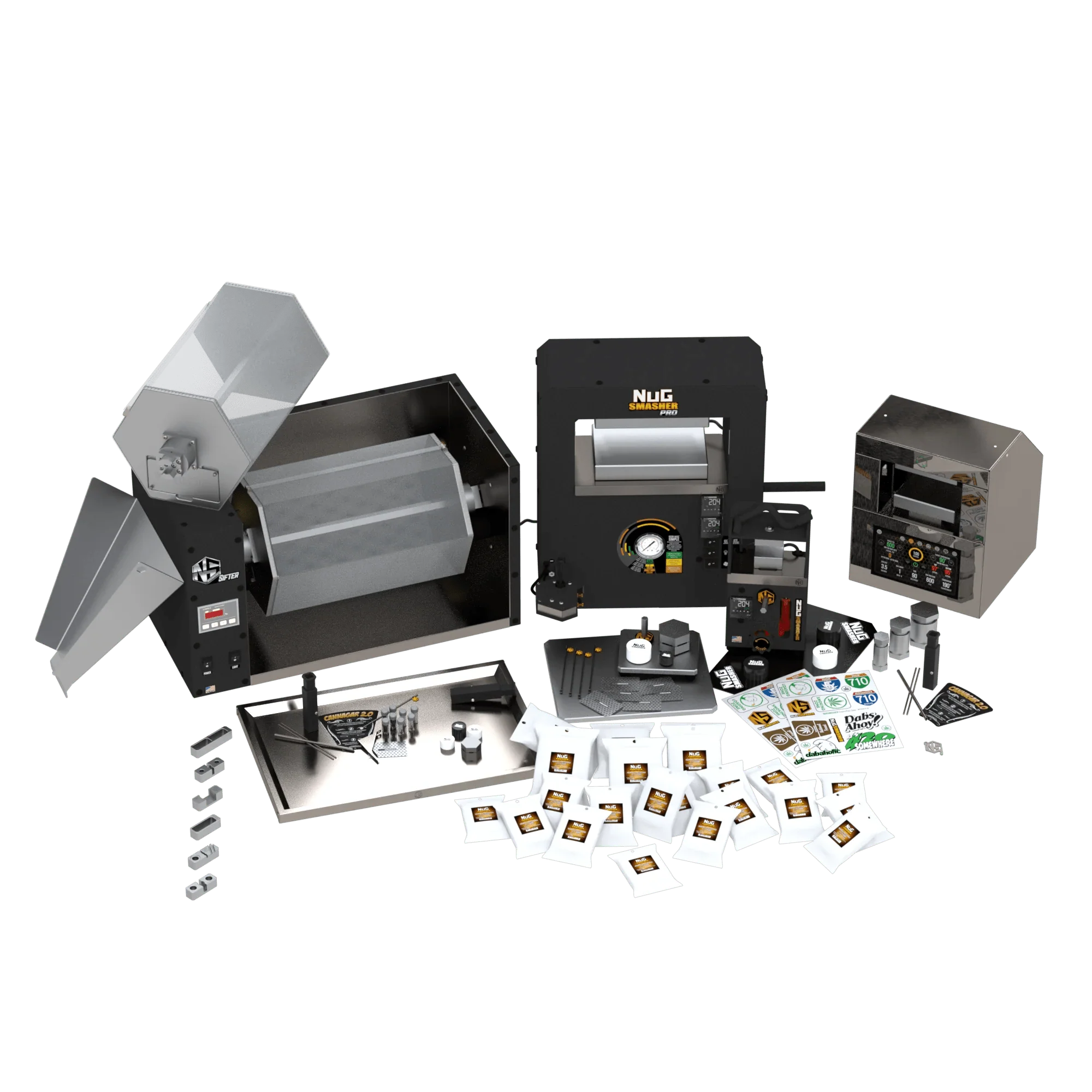 NugSmasher Pro 20 Ton Rosin Press Extractor Choice Masters Bundle