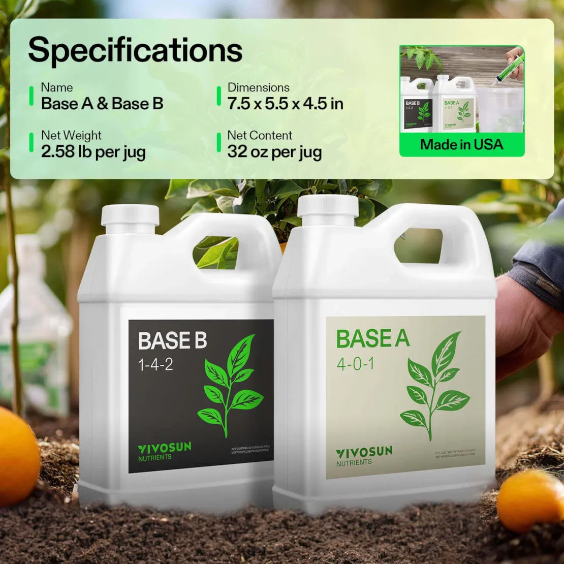 Nutrients Base A & B Bundle, Liquid Fertilizer Supports Vegetative and Flowering Stage - Image 16