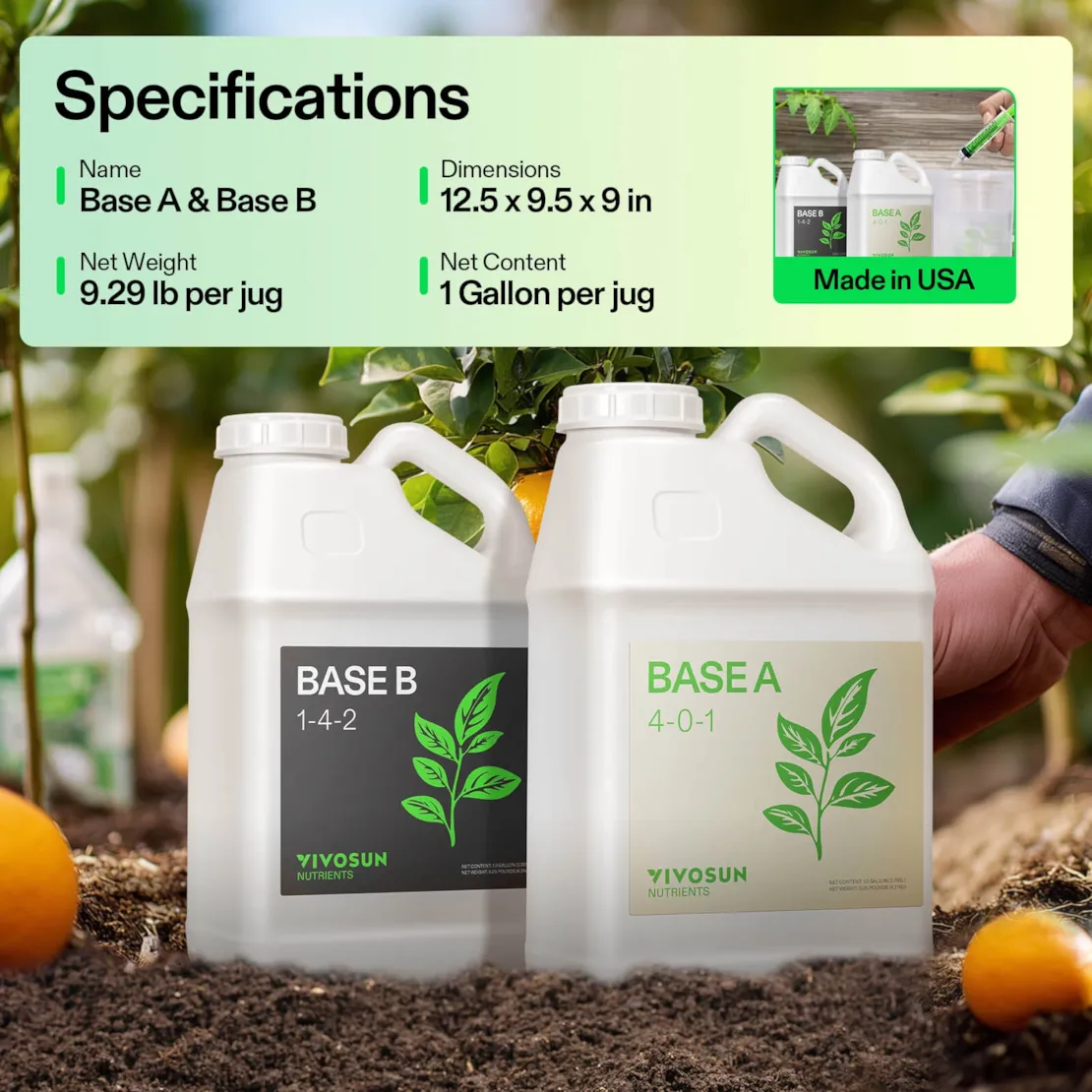 Nutrients Base A & B Bundle, Liquid Fertilizer Supports Vegetative and Flowering Stage - Image 24