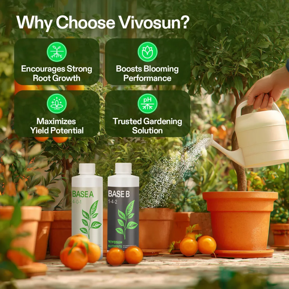 Nutrients Base A & B Bundle, Liquid Fertilizer Supports Vegetative and Flowering Stage - Image 3