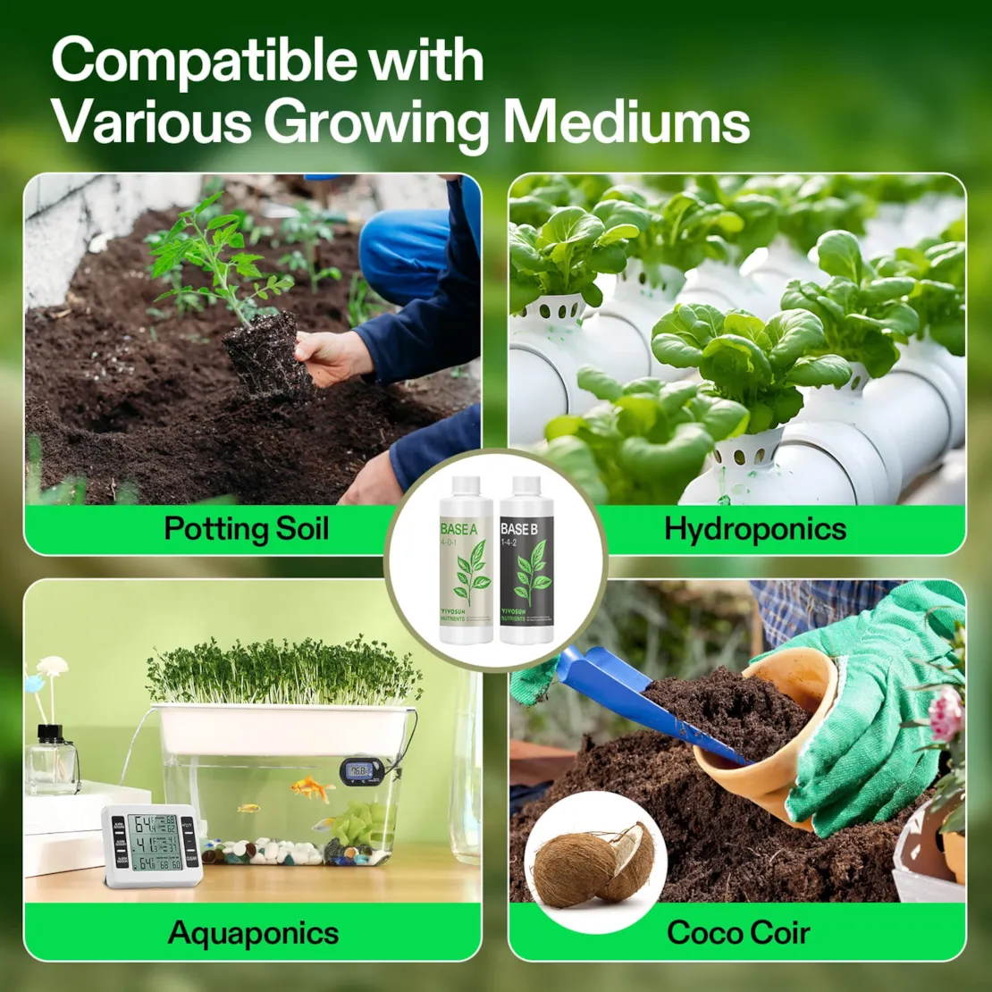 Nutrients Base A & B Bundle, Liquid Fertilizer Supports Vegetative and Flowering Stage - Image 5