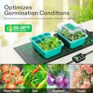 Vivosun Seedling Heat Mat with Dual Digital Display Thermostat, 10" x 20.75" Black Warm Hydroponic Heating Pad for Seed Germination, 2 Pack - Image 7