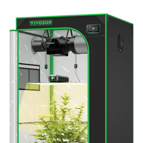 Vivosun Smart Grow Tent Kit, 2.7 × 2.7ft 2-Plant System, WiFi-Integrated Automatic Grow System with Full Spectrum LED Grow Light, Efficient Ventilation System with GrowHub E42A+ Controller