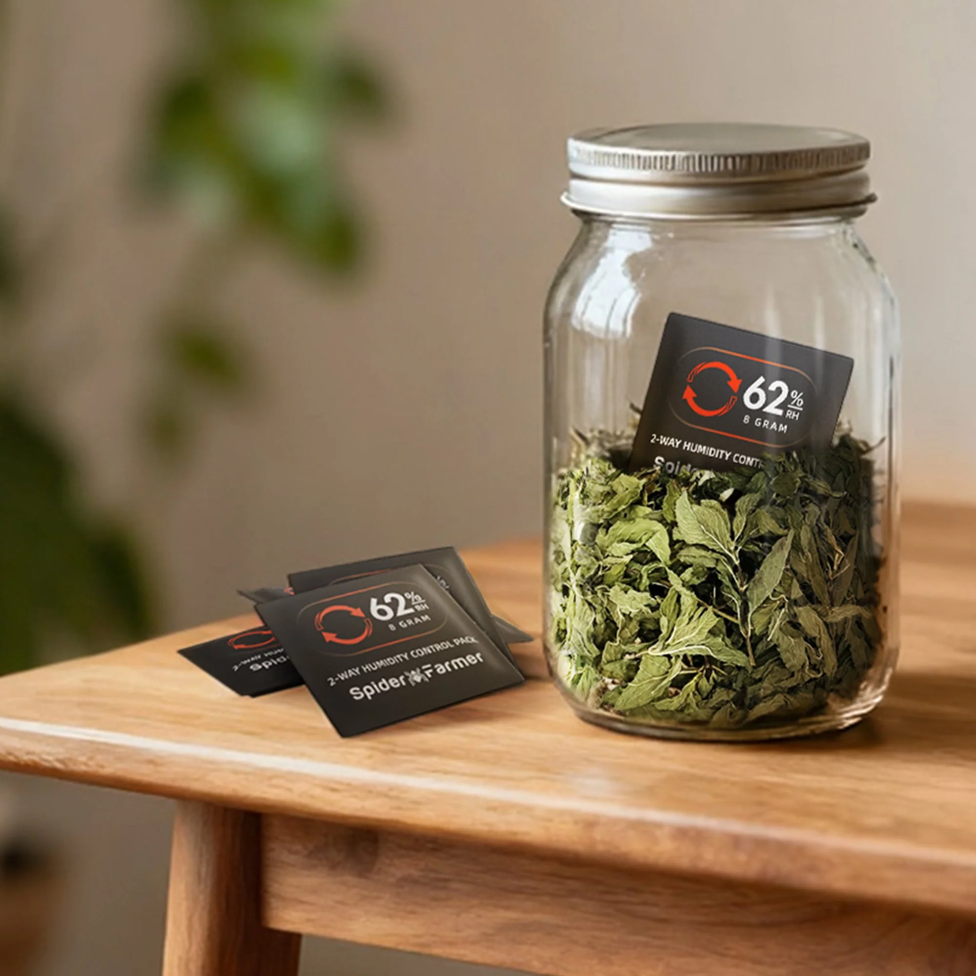 Spider Farmer 62% RH 8g 2-Way Humidity Control Packs | 10 Packs | Each for Storing 1 oz | Moisture Balance for Herbs, Cigar, Food & Wood Products Fresh Storage | Great for Small Storage Containers, Mason jars - Image 2