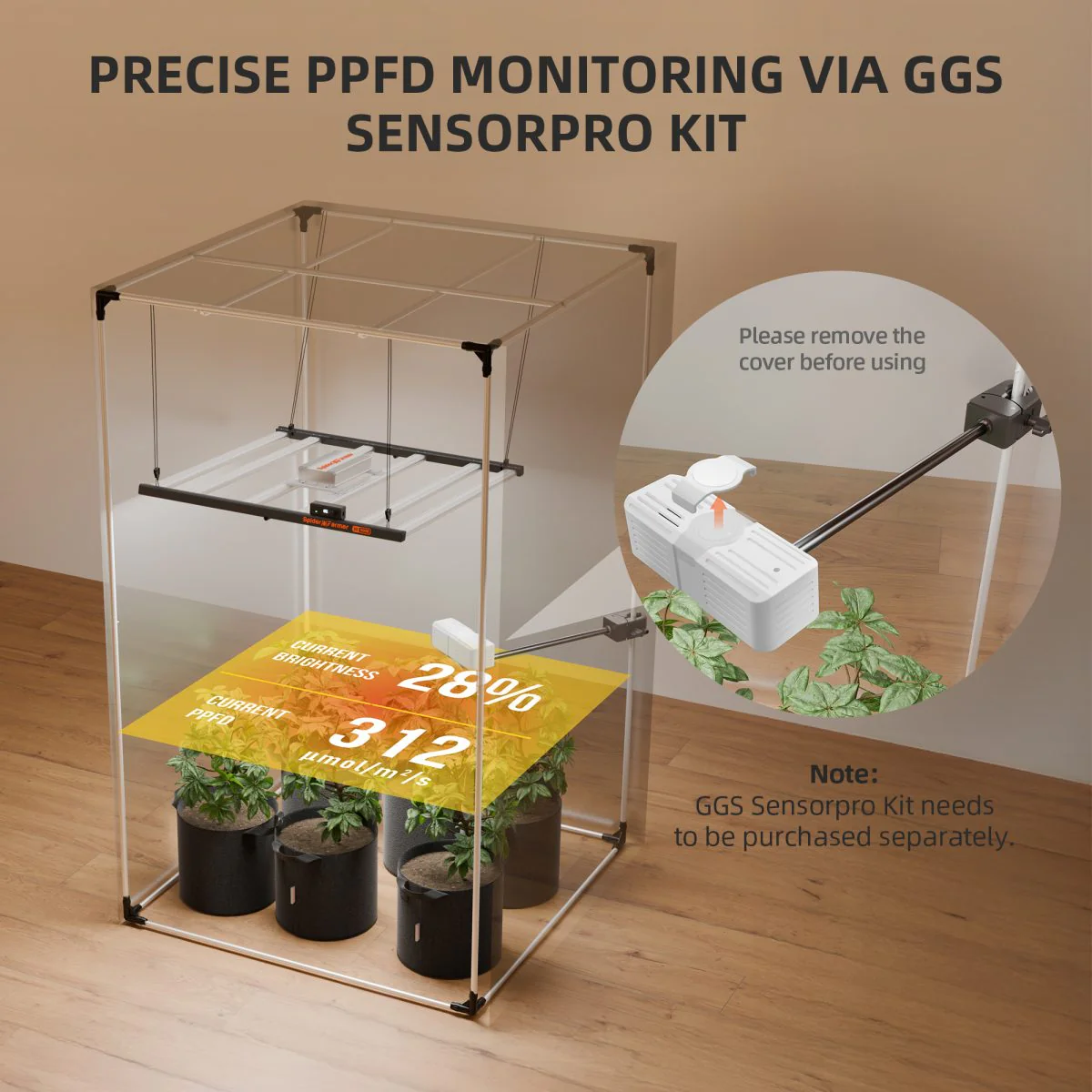 Spider Farmer Genius Grow System 5-IN-1 SensorPro Kits , Monitoring PPFD, Temp, Humidity, VPD & CO₂, Ideal for Optimizing Grow Tents, Grow Rooms - Image 2
