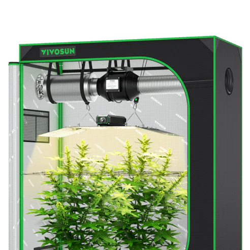 Vivosun Starter Grow Tent Kit, 4 × 2ft 2-Plant System, WiFi-Controlled Grow System with Full Spectrum LED Grow Light, Automatic Ventilation, GrowHub Outlet A22 with Temperature and Humidity Sensor